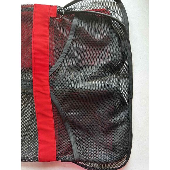 Chimere Shooting Vest Red Black Mesh Padded Trap Skeet Clay Shooting Gear Large - Picture 4 of 12
